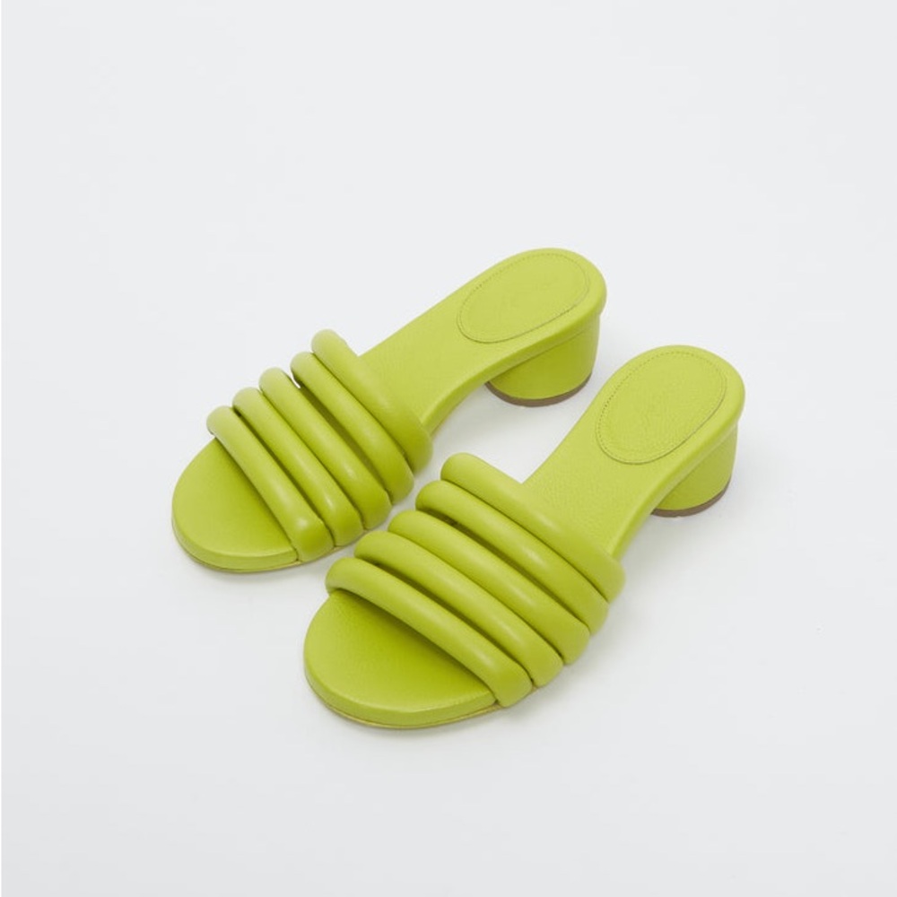 Marsell Otto Heeled Sandals in Lime 38.5